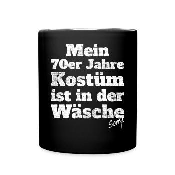 Mon costume des années 70 dans la fête de la fête de la blanchisserie - Mug uni - noir - Devant