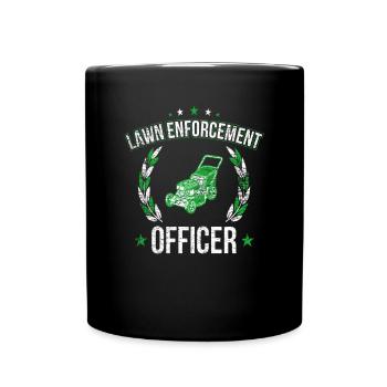 Rasenmähen Rasen - Tasse einfarbig - Schwarz - Vorne