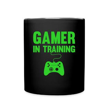 Gamer In Training, Gamer Gift, Video Game, Gaming - Full Colour Mug - black - Front