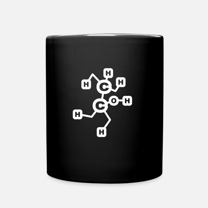 c2h5oh Bier Männchen - Tasse einfarbig - Schwarz