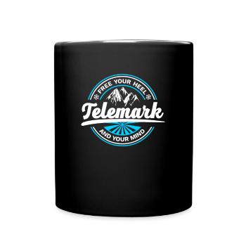Telemark Ski Retro 4 - Full Colour Mug - black - Front