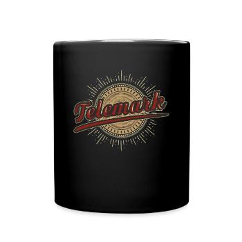 Telemark Ski Heel Free Retro - Full Colour Mug - black - Front