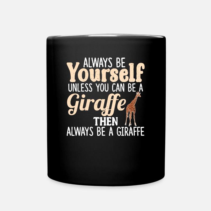 giraffe - Full Colour Mug - black