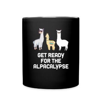 Amour animal d'alpaga - Mug uni - noir - Devant