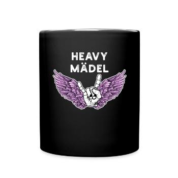 Heavy Girl Heavy Metal for Women Ladies Girls - Full Colour Mug - black - Front