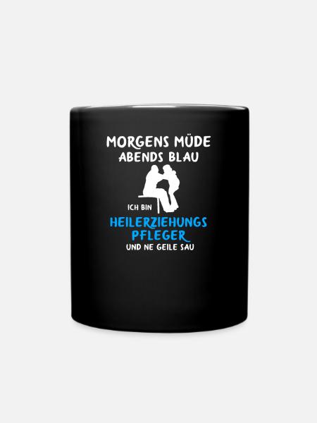 Heilerziehungspfleger Heilerziehungspflegerin - Tasse einfarbig - Schwarz