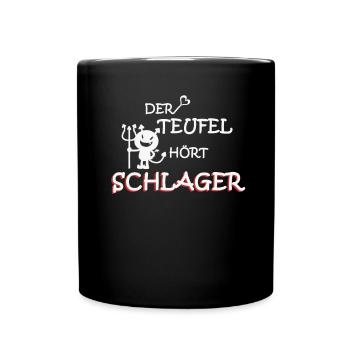 Schlagermusik Volksmusik Schlagerparty Schlagerfan - Tasse einfarbig - Schwarz - Vorne
