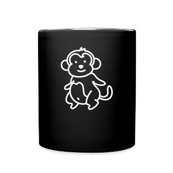 Monkey Monkey Cute Cute Gift Gift Idea - Full Colour Mug - black - Front