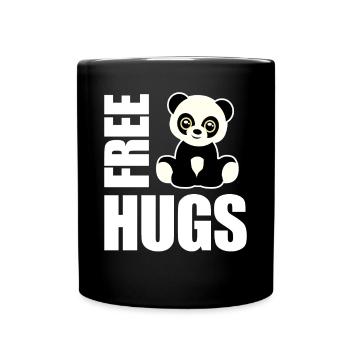 Panda câlins gratuit - Mug uni - noir - Devant