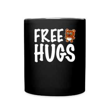 Câlin gratuit ours - Mug uni - noir - Devant