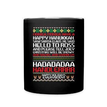 Monica Monica Monica Happy Hanukkah Saw Santa - Tasse einfarbig - Schwarz - Vorne