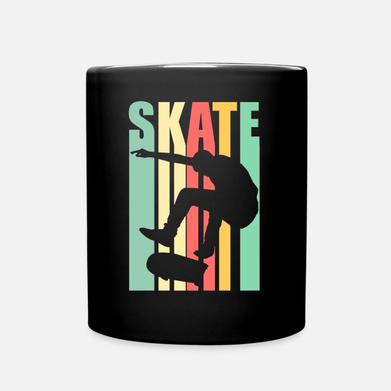 Planche à roulettes - patinage - patinage - Mug uni - noir