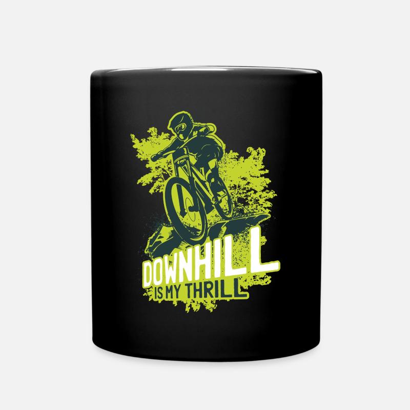 Downhill Geschenk - Tasse einfarbig - Schwarz