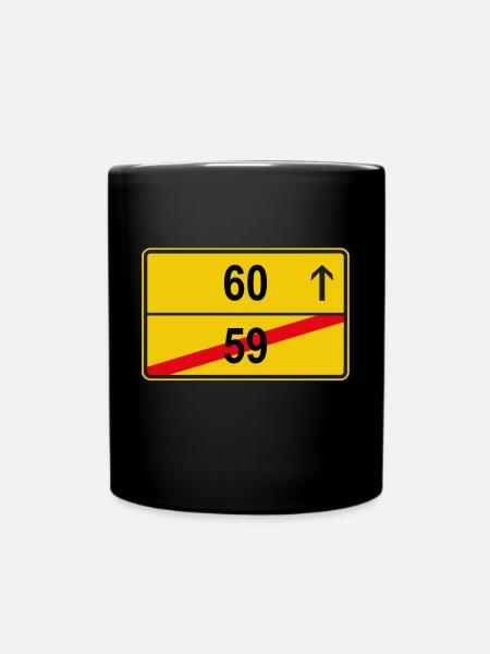60th birthday - Full Colour Mug - black