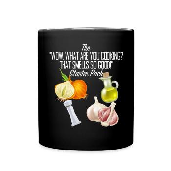 Cooking Starter Pack For chefs cook kitchen chef - Full Colour Mug - black - Front