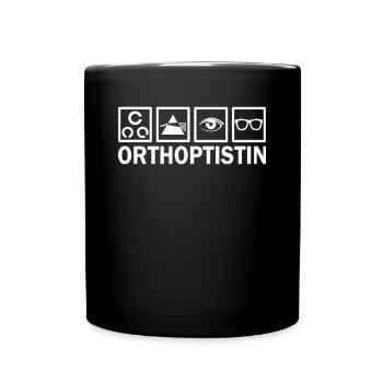Orthoptistin Beruf Geschenk - Tasse einfarbig - Schwarz - Vorne