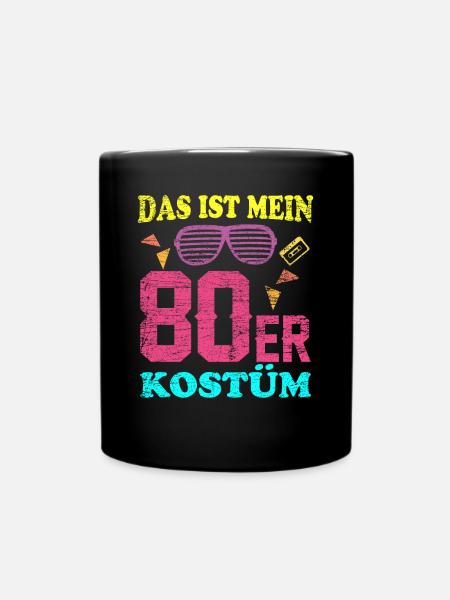 80er Jahre - Tasse einfarbig - Schwarz