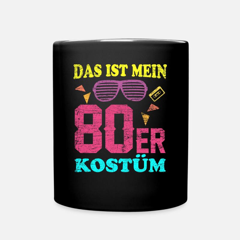 80er Jahre - Tasse einfarbig - Schwarz