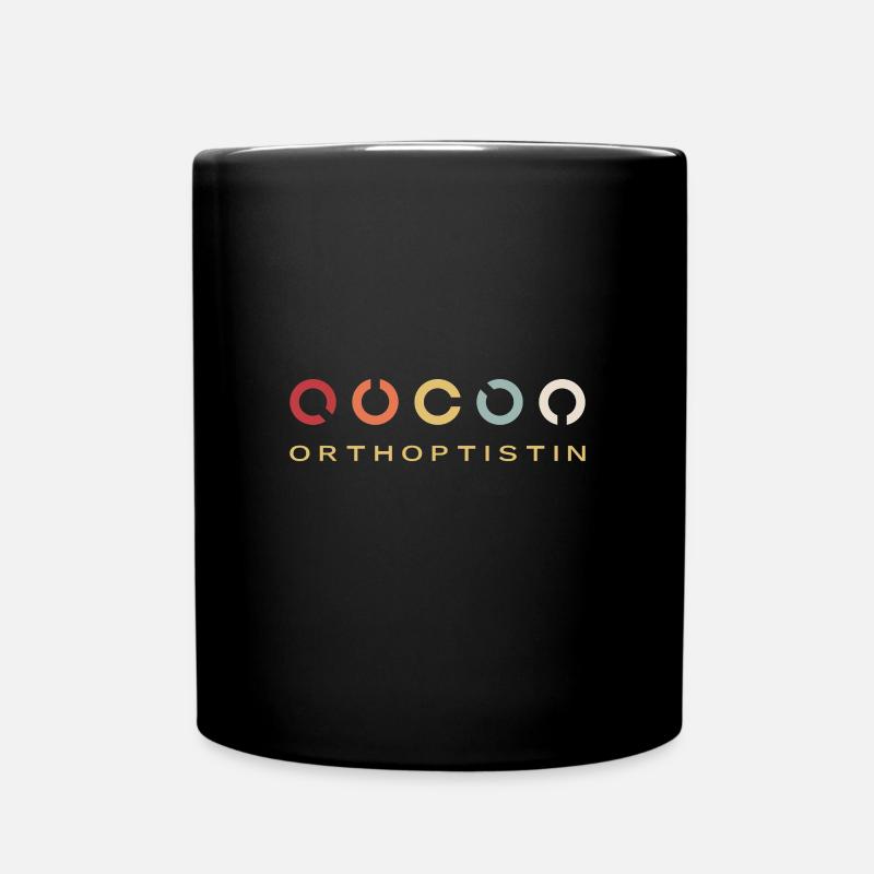 Orthoptistin Beruf Retro 90er Geschenk - Tasse einfarbig - Schwarz