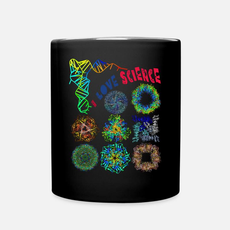 Molécules J'aime la science J'aime la science - Mug uni - noir