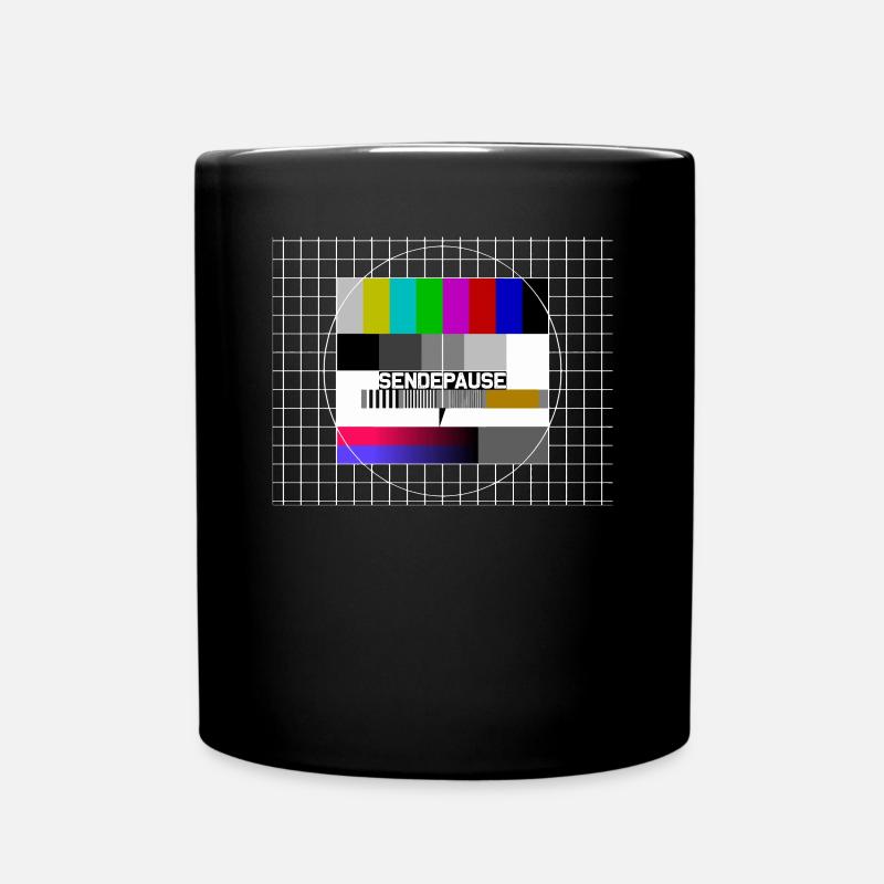 Testbild Sendepause - Tasse einfarbig - Schwarz