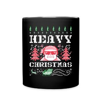 Ugly Christmas Design Heavy Metal - Full Colour Mug - black - Front