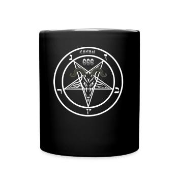 Satanisten Halloween 666 Antichirst Geschenkidee - Tasse einfarbig - Schwarz - Vorne