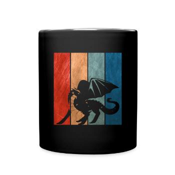 Battle Dragon Dragon - Full Colour Mug - black - Front