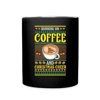 Ugly Christmas Christmas Coffee Coffee Cup - Full Colour Mug - black - Front