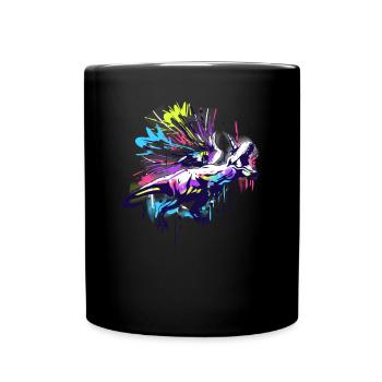 Tyrannosaure Rex arc-en-ciel - Mug uni - noir - Devant