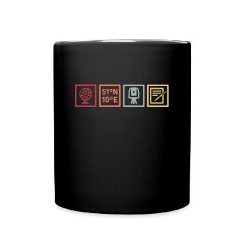 Geomatiker Surveying Retro Gift - Full Colour Mug - black - Front
