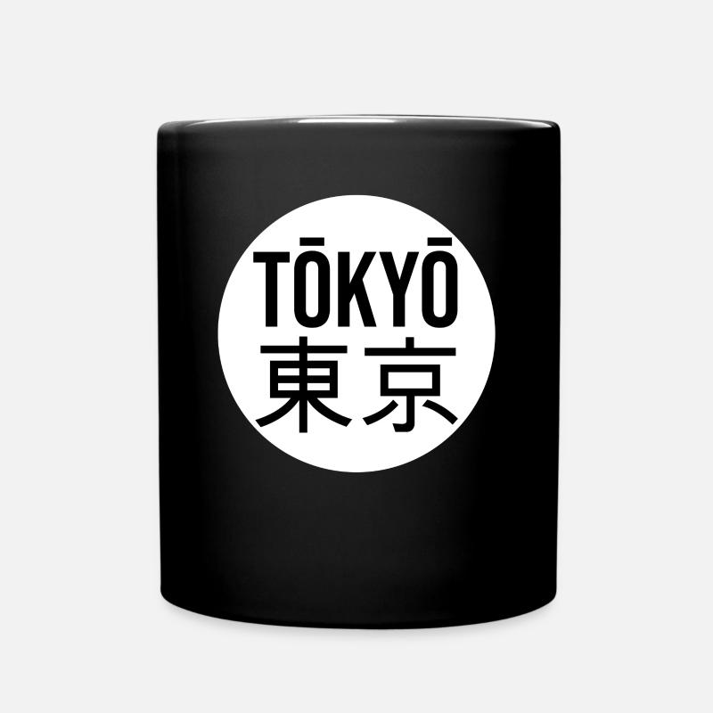 Tokyo Typo Kreis - Tasse einfarbig - Schwarz