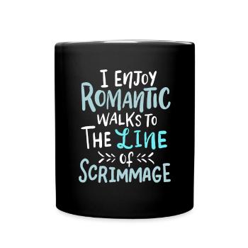 American Football Lineman Scrimmage Funny saying - Full Colour Mug - black - Front