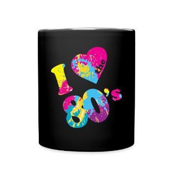 J'aime les annĂŠes 80 - Mug uni - noir - Devant