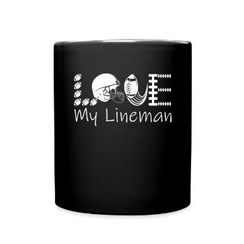 Aimer mon mari joueur de football drôle mari mari - Mug uni - noir - Devant