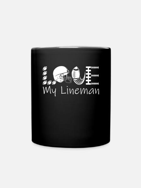 Aimer mon mari joueur de football drôle mari mari - Mug uni - noir