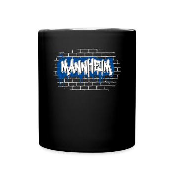 Mannheim Mannem Monnem Graffiti MA Waldhof Hiphop - Tasse einfarbig - Schwarz - Vorne