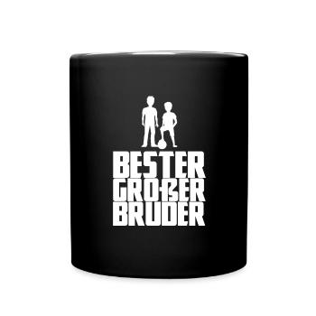 Bester großer Bruder - Tasse einfarbig - Schwarz - Vorne