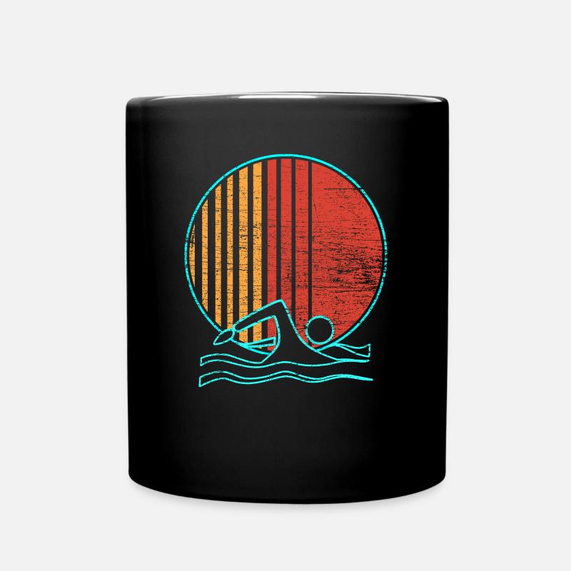Schwimmen - Tasse einfarbig - Schwarz