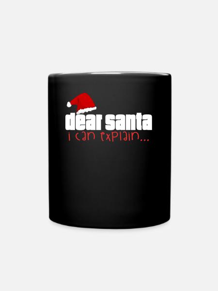 Cher Père Noël, je peux expliquer - Noël - Mug uni - noir