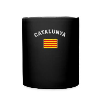 Catalonia Barcelona Independence Catalan - Full Colour Mug - black - Front