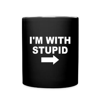 Je suis avec Stupid - Mug uni - noir - Devant