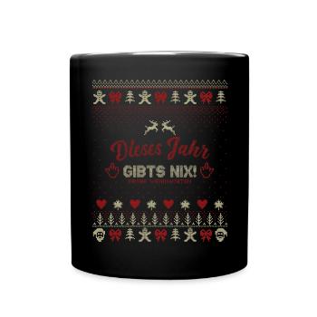 UGLY XMAS SWEATER DIESES JAHR GIBTS NIX - Tasse einfarbig - Schwarz - Vorne
