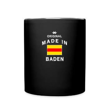 Made in Baden badisch Karlsruhe Schwarzwald Geburt - Tasse einfarbig - Schwarz - Vorne