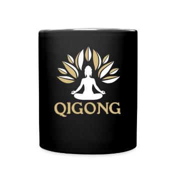 Qigong Qi Gong Tai Chi Thai Chi Chigong Yoga - Full Colour Mug - black - Front