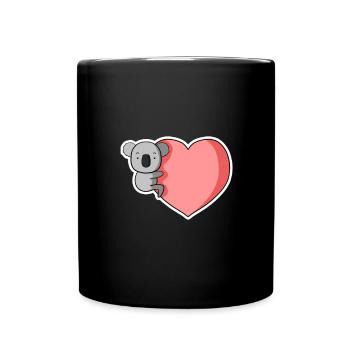 Koala Heart Hug - Full Colour Mug - black - Front