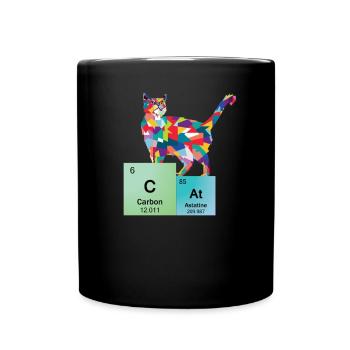 Tableau périodique des éléments chat chaton nerd - Mug uni - noir - Devant