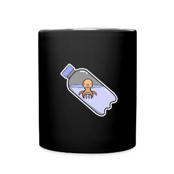 Oktopus - Tasse einfarbig - Schwarz - Vorne