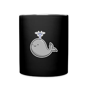 Wal - Tasse einfarbig - Schwarz - Vorne