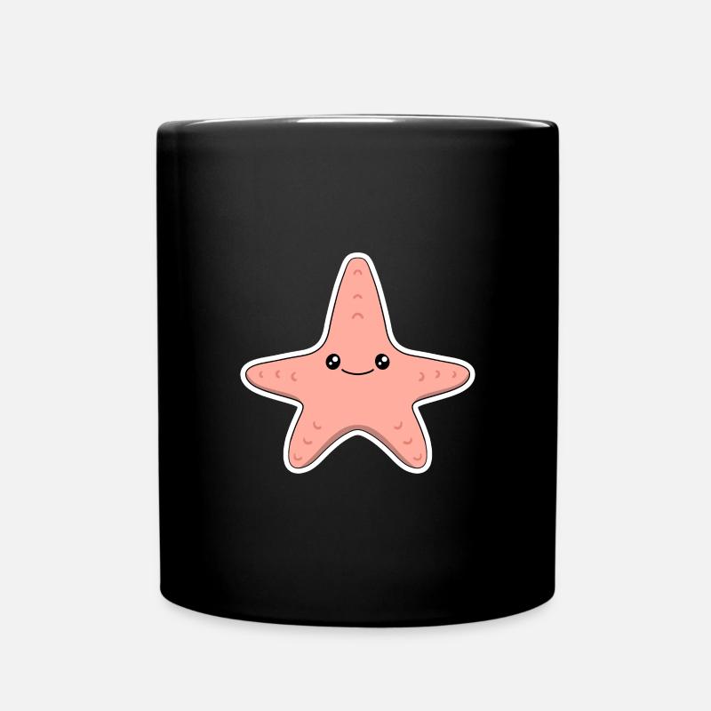 Seestern - Tasse einfarbig - Schwarz